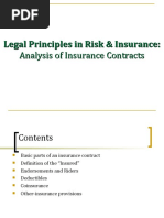 Analysis of Insurance Contracts