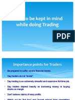 Point To Be Kept in Mind While Doing Trading