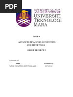 FAR 610 Advanced Financing Accounting and Reporting 1 Group Project 2