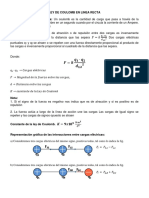 Teorias y Guias de Ley de Coulomb (Linea Recta)