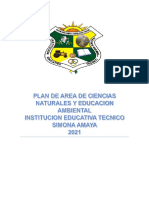 Plan de Area Ciencias Naturales 2021