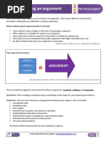 Constructing An Argument