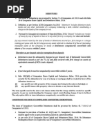 Debentures: Shares of The Company Within 5 Years. Therefore As Per Deposit Rules For Exemption From Deposit