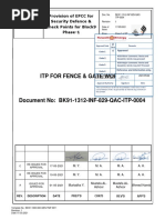 Itp For Fence & Gate Works: Provision of EPCC For Security Defence & Check Points For Block9 Phase-1