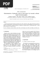 Determination of Phenolic Acids in Fruit Juices by Isocratic Column Liquid Chromatography