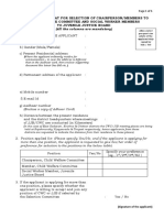 Application Format For Selection of Chairperson/Members To Child Welfare Committee and Social Worker Members To Juvenile Justice Board