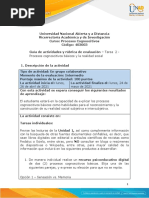 Guia de Actividades y Rúbrica de Evaluación Tarea 2 - Procesos Cognoscitivos Básicos y La Realidad Social