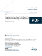 Using Supervised Learning To Predict English Premier League Match