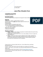 Lesson Plan: Strophic Form: Context/Prior Knowledge Essential Question Materials