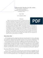 Ecuaciones Diferenciales Lineales de Alto Orden