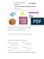 Actividad de Evaluación Relaciones Espaciales I