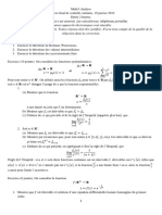 Controle Continu Final Automne 2009 Math I Analyse