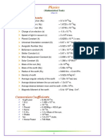 Physics: Physical Constants