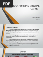 Rock Forming Mineral - Garnet: - Camila S. Macario Bsce 2A