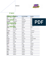 Lista de Verbos Regulares e Irregulares