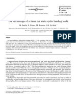 On The Redesign of A Shear Pin Under Cyclic Bending Loads