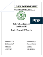 Aligarh Muslim University: Sociology-III Topic-Concept of Poverty