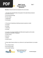 NMAT Social Science Practice Questions Set 1