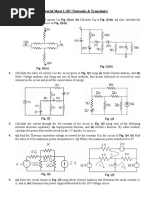 Tutorial Sheet 1 (DC Networks & Transients)