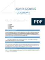 Character Analysis Questions