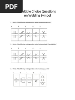 Multiple Choice Questions On Welding Symbol