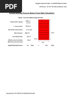 Ground Bearing Pressure Below Crane Mats Calculation: Model: Crane SCX-2800 On Barge AST 1853