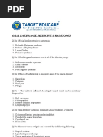 Target - Online Exam - Oral Pathology Medicine Radiology