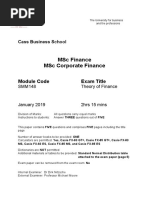 Theory of Finance Questions Jan 2019