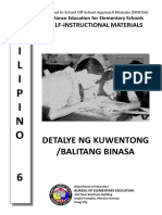 Detalye NG Kuwentong Balitang Binasa