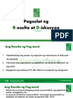 Module 6A - Pagsulat NG Resulta at Diskusyon NG Pag-Aaral