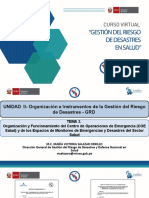 U2-T3 Organización y Funcionamiento Del Centro de Operaciones de Emergencia (COE Salud) y de Los Espacios de Monitoreo de Emergencias y Desastres Del Sector Salud.