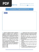 Lista de Questões de Matemática - Professor Ferretto