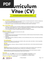 (CV 1) Curriculum Vitae Basics