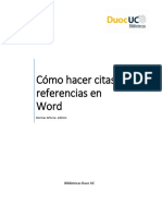 Tutorial para Realizar Citas y Referencias en Word