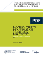 Sujeto Del Aprendizaje y Modelos Didácticos