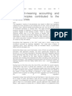 How Well-Meaning Accounting and Legal Principles Contributed To The Financial Crisis