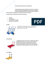 Equipos de Manutención Existentes en La Organización