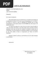 Carta de Renuncia