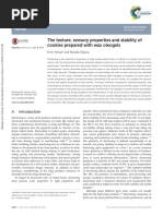 Food & Function: The Texture, Sensory Properties and Stability of Cookies Prepared With Wax Oleogels