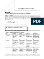 My Target: Learning Assessment Strategies