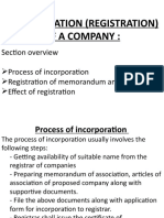 Incorporation (Registration) of A Company