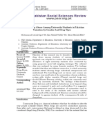 Causes of Drug Abuse Among University Students in Pakistan Variation by Gender and Drug Type