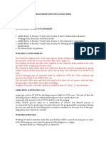 Welding Procedure Specification