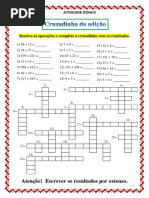 Cruzadinha 4 Ano - Adição