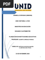 Tarea #10 AVA - ARTICULO DE DIVULGACIÓN - ESPADAS - JIANNELLE