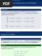 S E L P O: Istemas de Cuaciones Ineales de Rimer Rden