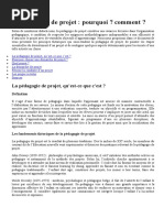 La Pedagogie de Projet Pourquoi Comment