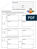 Teste de Matemática 2º Bimestre