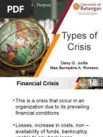 Types of Crisis: Daisy G. Jurilla Mae Bernadine A. Romano