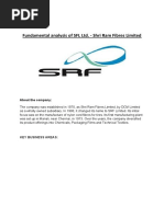 SRF lTD. - Fundamental Analysis